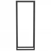 Стойка за дърва за огрев, черен мат, 50x28x132 см, стомана - Thumbnail 3