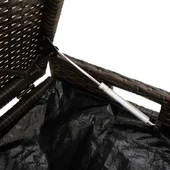 Външна пейка за съхранение с възглавница Кафява 100 cm - VL4104061 - Thumbnail 9