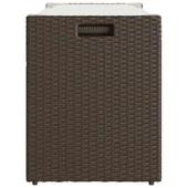 Външна пейка за съхранение с възглавница Кафява 100 cm - VL4104061 - Thumbnail 5