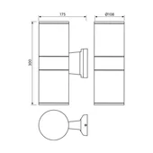 Двоен фасаден аплик YORK 60W VIVALUX - Thumbnail 2