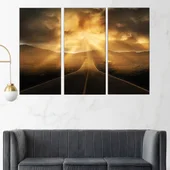 Изгрев над магистрала - картина пано за стена - Thumbnail 2