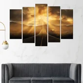 Изгрев над магистрала - картина пано за стена - Thumbnail 3