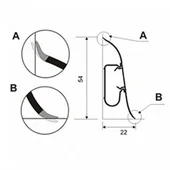 Перваз prexa 54 - w0 - бял дъб - Thumbnail 2