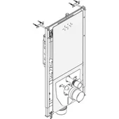 Структура за вграждане тоалетна чиния панел бяло стъкло BOCCHI - Thumbnail 2