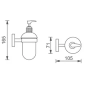 Дозатор за течен сапун Ава ICA 3463W INTER CERAMIC - Thumbnail 2