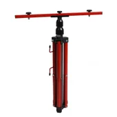 Двойна стойка за прожектори 1.6 м червено/сиво LIGHTEX - Thumbnail 7