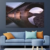 Каменен мост над реката - картина пано за стена - Thumbnail 1