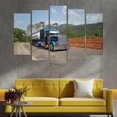 Камион цистерна на път - картина пано за стена - Thumbnail 3