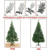 Коледна зелена елха с бели връхчета 90 см - Thumbnail 4