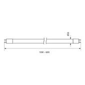LED тръба ROYAL LED- 10W- 900LM- T8- 600MM- G13- 6400К - Thumbnail 2