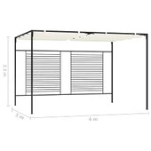 Шатра с прибиращ се покрив, 3x4x2,3 м, кремава, 180 г/м² - Thumbnail 7