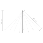 Светеща коледна елха, за закрито/открито, 576 LED, синя, 3,6 м - Thumbnail 8