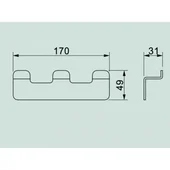 Тройна закачалка за баня Елинор ICA 5553-3B INTER CERAMIC - Thumbnail 2