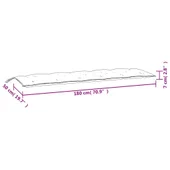 Възглавница за градинска пейка с листа 180x50x7 см оксфорд плат - VL378993 - Thumbnail 7