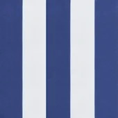 Възглавници за външни пейки 2 бр синьо-бели 150x50x7 см плат - VL361709 - Thumbnail 8
