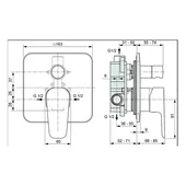 Вграден смесител за вана/душ Esla Vidima - Thumbnail 2