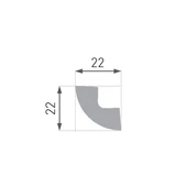 Декоративен перваз 22x22 мм 2 м E-1 Lux MARBET DESIGN - Thumbnail 2