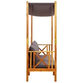 Градинска пейка със сенник, акациево дърво масив - VL310321 - Thumbnail 3