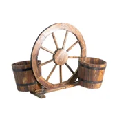 Градинско декоративно колело с две кофи - Thumbnail 1