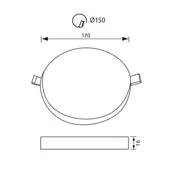 LED панел RONDO LED - 24W - 2400LM - бял - 4000K - Thumbnail 2