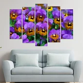 Лилави теменужки - картина пано за стена - Thumbnail 3