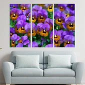 Лилави теменужки - картина пано за стена - Thumbnail 2