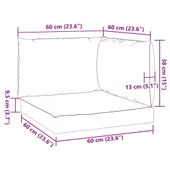 Палетни възглавници, 3 бр, зелени, Оксфорд плат - Thumbnail 10