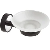 Стъклена сапунерка за баня Optimo хром/черен мат KAPITAN - Thumbnail 1