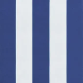 Възглавница за градинска пейка синьо/бяло райе 200x50x7 см плат - VL361652 - Thumbnail 6