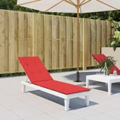 Възглавница за стол шезлонг червена (75+105)x50x4 см - VL314179 - Thumbnail 1