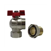 Cферичен кран с холендър със салников механизъм ъглов 3/4" - Thumbnail 3