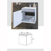 Долен шкаф с мивка за баня  Изи - TRIANO - Thumbnail 4