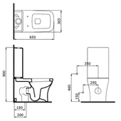 Моноблок с долно оттичане - бял гланц Scala Arch BOCCHI - Thumbnail 3