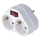 Разклонител с 2 гнезда и ключ без кабел бял EMOS - Thumbnail 4