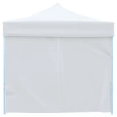 Сгъваема шатра с 8 странични стени, 3x9 м, бяла - Thumbnail 4