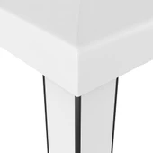 Шатра с двоен покрив и LED светещи стрингове, 3х3 м, бяла - Thumbnail 5