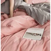 Спален комплект персон и половина 4 части светлорозово/сиво RAKLA - Thumbnail 3