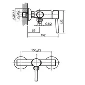 Стенен Смесител за душ Phoenix-N FAYANS - Thumbnail 2