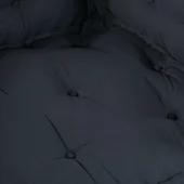 Диван с възглавници за палет, антрацитен плат, с облегалка и подлакътници - Thumbnail 5