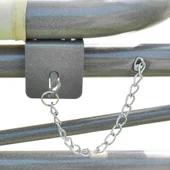 Градинска люлка с шатра, кремавобяла - Thumbnail 5