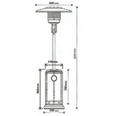 Градински газов нагревател инокс Etna MEVA - Thumbnail 3
