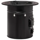 Къмпинг печка на дърва, черна, 50x33,5x30,5 см, стомана - Thumbnail 6