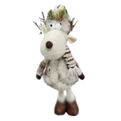 Коледна фигура Еленът Дашър 60x20x13 см бял - Thumbnail 1