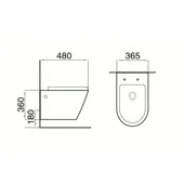 Стенна тоалетна чиния icc 4863 slim seat - Thumbnail 3