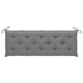 Стифираща градинска пейка с възглавница, 159 см, тик масив - VL3063322 - Thumbnail 4