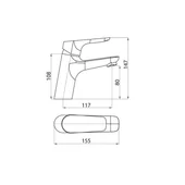 Стоящ смесител за мивка Capri черен FORMA VITA - Thumbnail 2