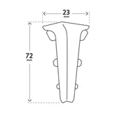 Вътрешен ъгъл за подов перваз INDO-01 бял 2 бр. ARBITON - Thumbnail 4