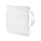 Вентилатор за баня ММ-ОК Ф100, квадрат, с клапа, стъкло овал, бял мат - Thumbnail 1
