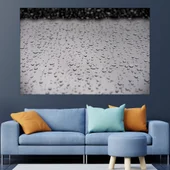 Дъждовни капки по стъкло - картина пано за стена - Thumbnail 1