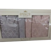 Комплект халати за баня с кърпи 6 части Dilay IPEKCE - Thumbnail 3